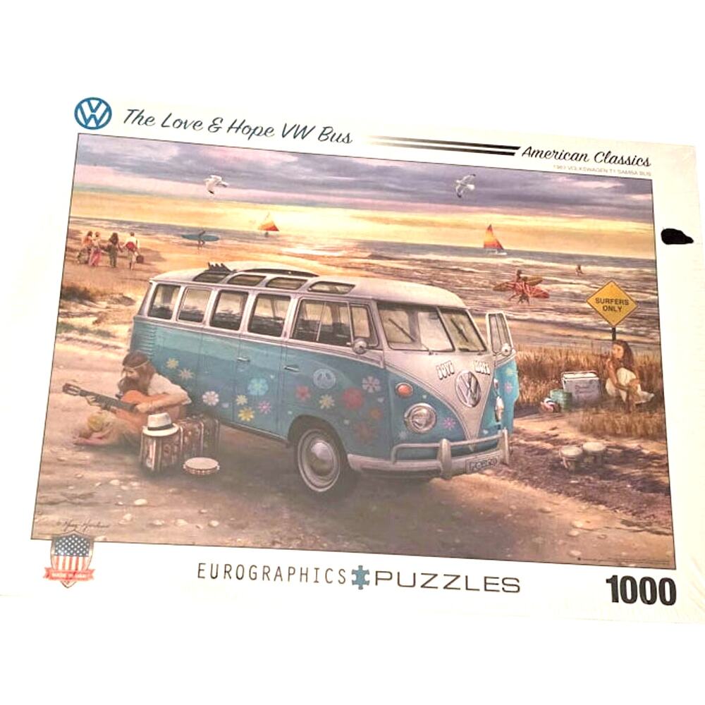 Eurographics Puzzles The Love and Hope VW Bus American Classic 1000 Unopened